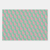 Rosa Schleife Rosa Weihnachtsbaum Geschenkpapier Set (Vorderseite 3)