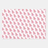 Rosa Schleife Rosa Weihnachtsbaum Geschenkpapier Set (Vorderseite)