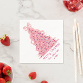 Rosa Schleife Rosa Weihnachtsbaum Serviette (Beispiel)