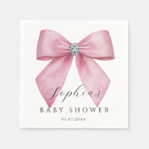 Rosa Schleife Süße Babyparty