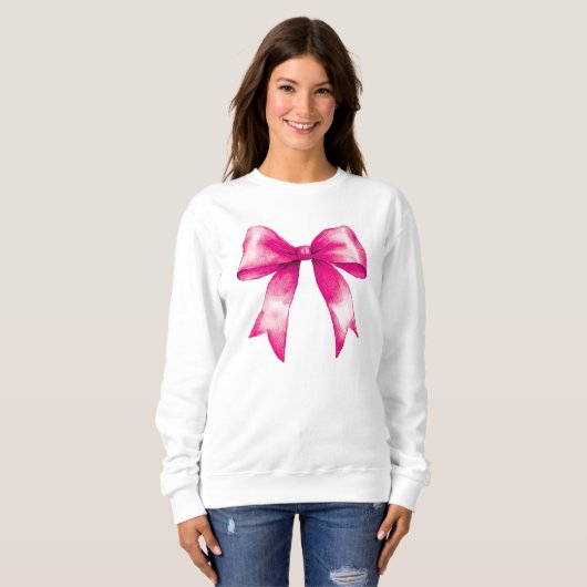 Rosa Schleife Sweatshirt (Vorne ganz)