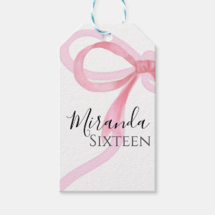 Rosa Schleife Sweet Sixteen Geburtstag Geschenketi Geschenkanhänger