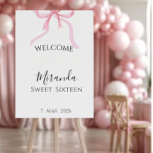 Rosa Schleife Sweet Sixteen Geburtstag Schaumstoff
