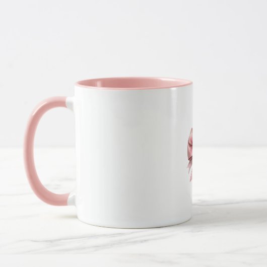 Rosa Schleife Tasse (Links)