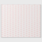 Rosa Schleife und Lockenbandrahmen Chic Whimsical Geschenkpapier (Flach)