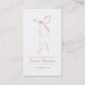 rosa Schleife Visitenkarte (Vorderseite)