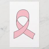 Rosa Schleife Zeichnend Briefpapier (Vorderseite)