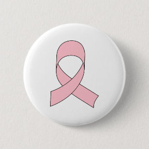 Rosa Schleife Zeichnend Button