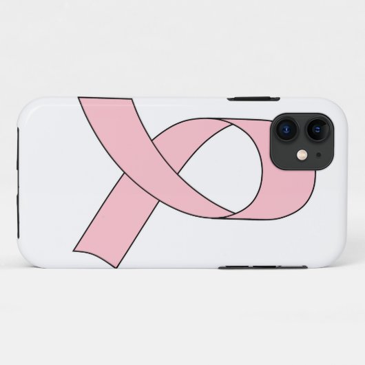 Rosa Schleife Zeichnend Case-Mate iPhone Hülle (Rückseite (Horizontal))