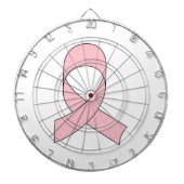 Rosa Schleife Zeichnend Dartscheibe (vorne)