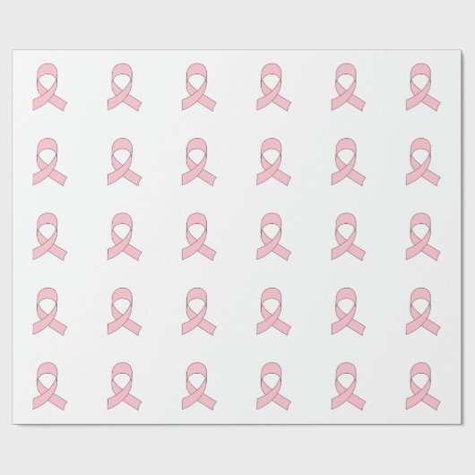 Rosa Schleife Zeichnend Geschenkpapier (Flach)