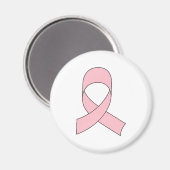 Rosa Schleife Zeichnend Magnet (Vorderseite/Rückseite)