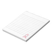 Rosa Schleife Zeichnend Notizblock (Rotiert)