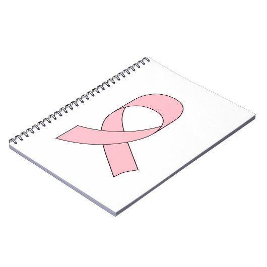 Rosa Schleife Zeichnend Notizblock (Linke Seite)
