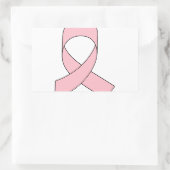 Rosa Schleife Zeichnend Rechteckiger Aufkleber (Tasche)