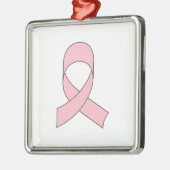 Rosa Schleife Zeichnend Silbernes Ornament (Links)