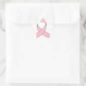 Rosa Schleife Zeichnend Stern-Aufkleber (Tasche)