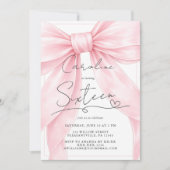 🎀 Rosa Schleife zum 1. Geburtstag 💕 Einladung (Vorderseite)