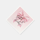Rosa Schleife Zwölf Geburtstag Papier Serviette (Ecke)