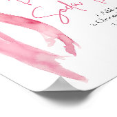 Rosa Schleifen Abschlussfeier Absolvent Verschmutz Poster (Ecke)