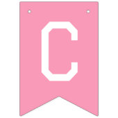 Rosa Schleifen Abschlussfeier Klasse 2026 Wimpelkette (Zweite Fahne)