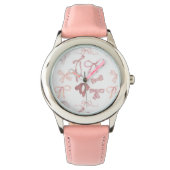 Rosa Schleifen  Armbanduhr (Vorderseite)