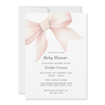 Rosa Schleifen-Baby-Party Coquette Elegant Hübsch