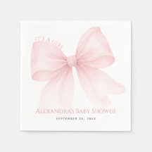 Rosa Schleifen-Baby-Party Elegante Coquette Es ist