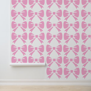 Rosa Schleifen-Babymädchen-Kinder im Prep-Stil Tapete