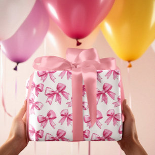 Rosa Schleifen Bänder Geschenkpapier