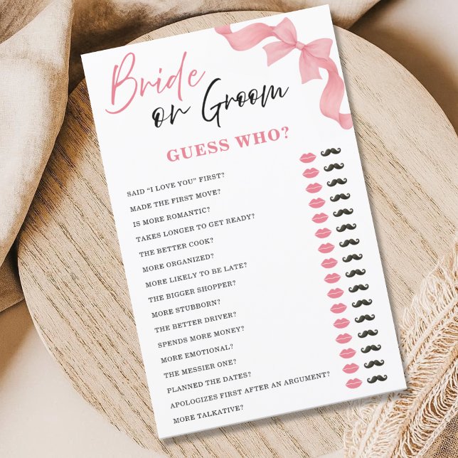 Rosa Schleifen-Braut oder Bräutigam-Brautparty-Spi (Von Creator hochgeladen)
