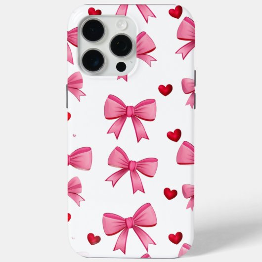 Rosa Schleifen Case-Mate iPhone Hülle (Rückseite)