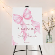 Rosa Schleifen Coquette Babyshower Willkommensscha