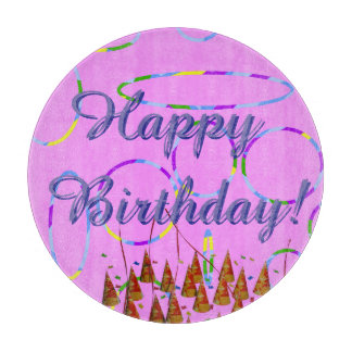 Rosa Schleifen Festives Alles Gute zum Geburtstag Schneidebrett