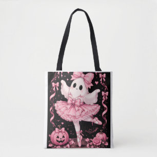 Rosa Schleifen-Geister-Ballerina Coquette Hallowee Tasche