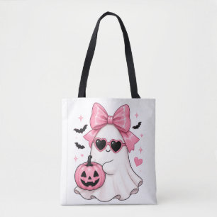 Rosa Schleifen-Geister-Herz-Sonnenbrille Tasche
