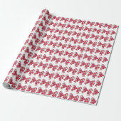 Rosa Schleifen. Geschenkpapier (Ungerollt)