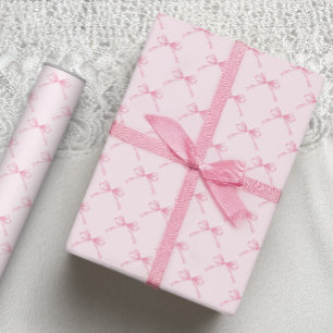 Rosa Schleifen Geschenkpapier