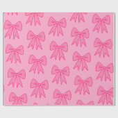  Rosa Schleifen Geschenkpapier  (Flach)