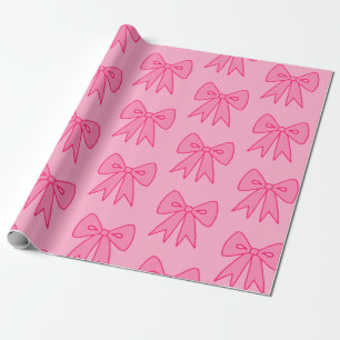 Rosa Schleifen Geschenkpapier 