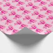 Rosa Schleifen Geschenkpapier (Ecke)
