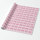 Rosa Schleifen Geschenkverpackungspapier Geschenkpapier (Ungerollt)