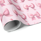 Rosa Schleifen Geschenkverpackungspapier Geschenkpapier (Rolleneckpunkt)