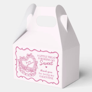 Rosa Schleifen Herz Koketten Kuchen Galentines-Par Geschenkschachtel