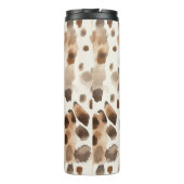 Rosa Schleifen Herz Leopard Thermosbecher (Rückseite)