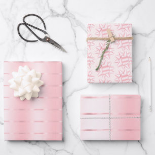 Rosa Schleifen-Hochzeitsdusche Geschenkpapier Set