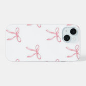 Rosa Schleifen-iPhone-Hülle iPhone 15 Hülle (Rückseite (Horizontal))