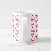 Rosa Schleifen Jumbo-Tasse (Rückseite)