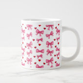 Rosa Schleifen Jumbo-Tasse (Rechts)