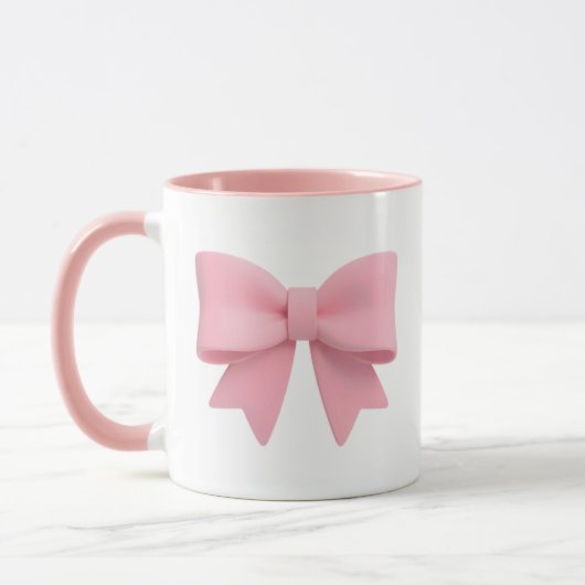 Rosa Schleifen-Kaffeetasse 🎀 Tasse (Links)